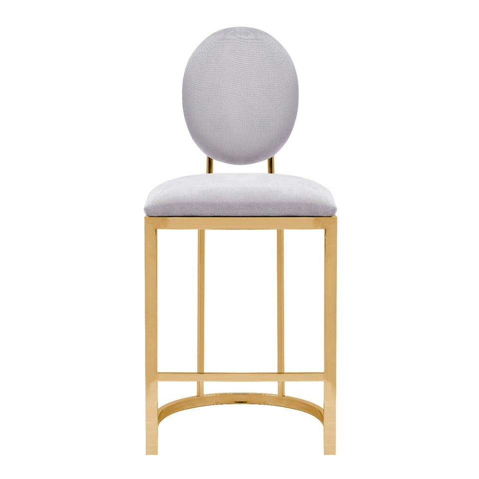 CHERRY GREY GOLD BARSTOOL